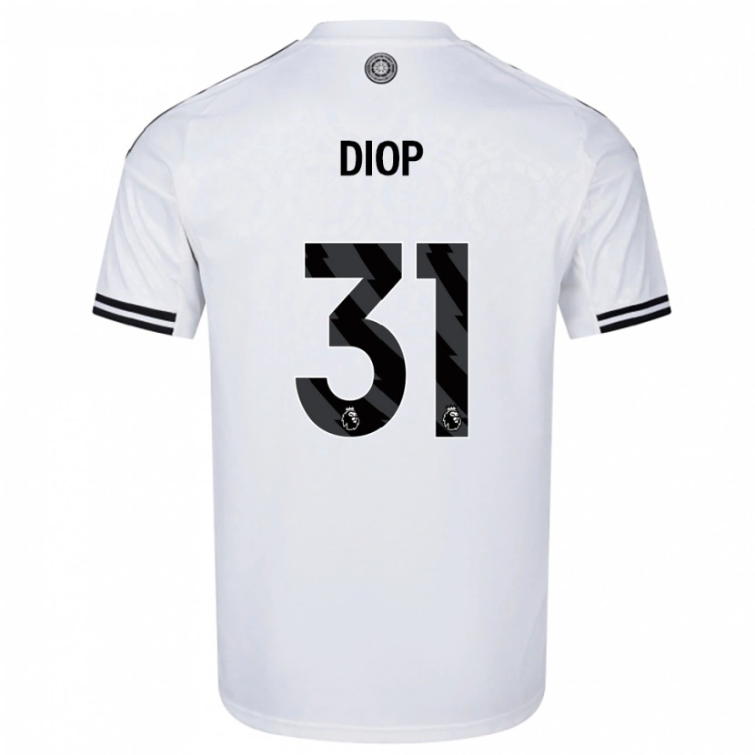 Danxen Dzieci Issa Diop #31 Biało-Czarny Domowa Koszulka 2025/26 Koszulki Klubowe