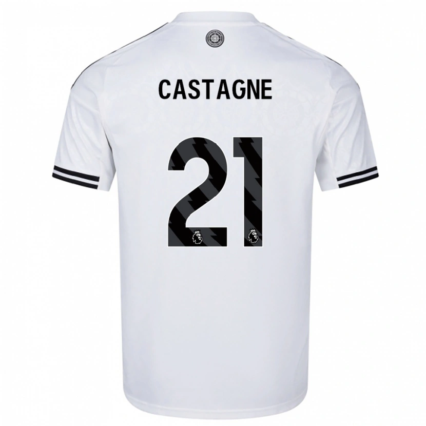 Danxen Dzieci Timothy Castagne #21 Biało-Czarny Domowa Koszulka 2025/26 Koszulki Klubowe