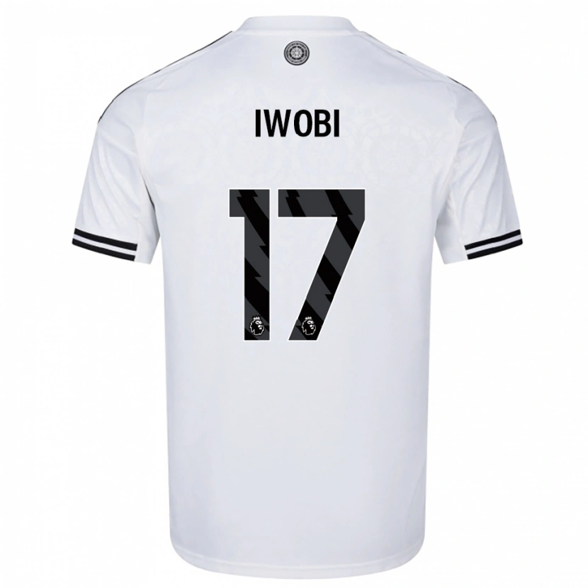 Danxen Dzieci Alex Iwobi #17 Biało-Czarny Domowa Koszulka 2025/26 Koszulki Klubowe