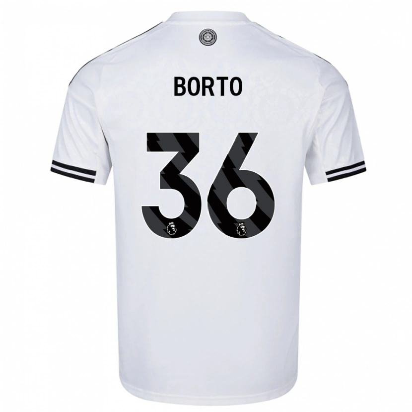Danxen Dzieci Alex Borto #36 Biało-Czarny Domowa Koszulka 2025/26 Koszulki Klubowe