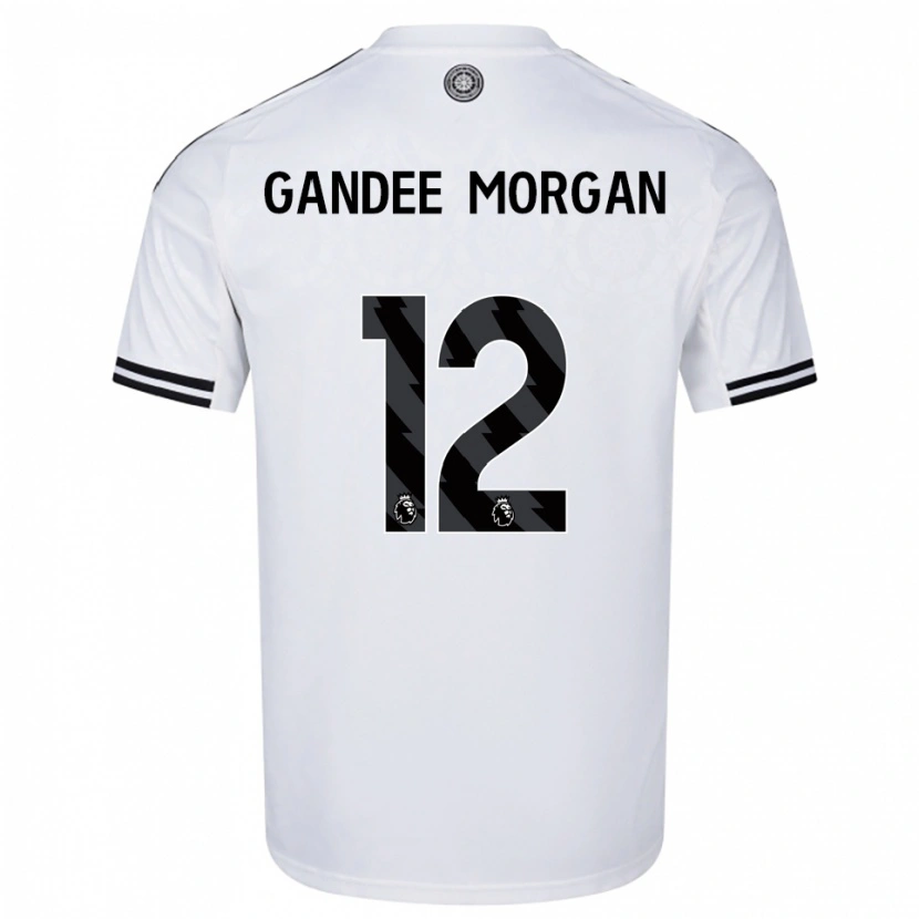 Danxen Dzieci Stella Gandee Morgan #12 Biało-Czarny Domowa Koszulka 2025/26 Koszulki Klubowe