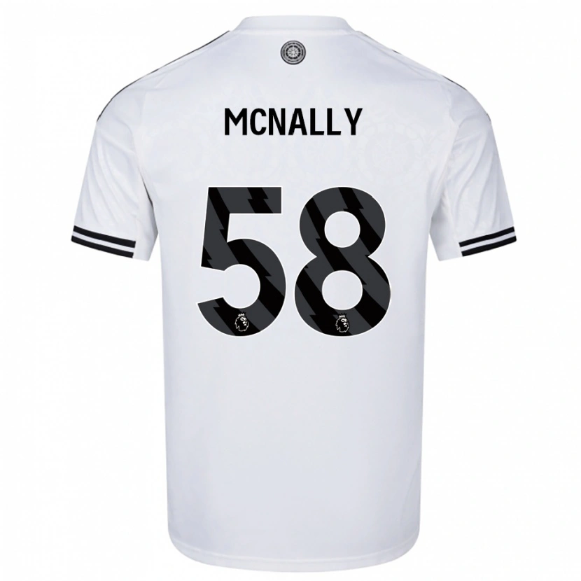 Danxen Dzieci Alfie Mcnally #58 Biało-Czarny Domowa Koszulka 2025/26 Koszulki Klubowe