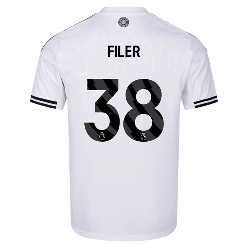 Danxen Dzieci Maddie Filer #38 Biało-Czarny Domowa Koszulka 2025/26 Koszulki Klubowe