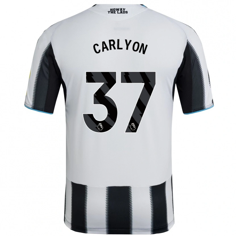 Danxen Dzieci Nathan Carlyon #37 Czarno-Biały Domowa Koszulka 2025/26 Koszulki Klubowe