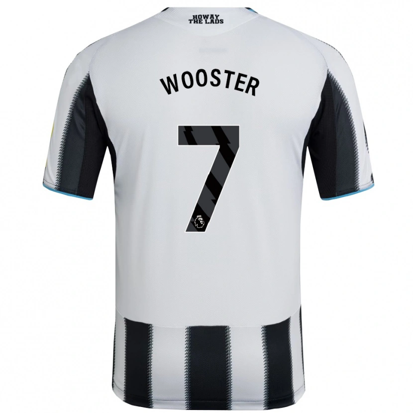 Danxen Dzieci Kacey Wooster #7 Czarno-Biały Domowa Koszulka 2025/26 Koszulki Klubowe