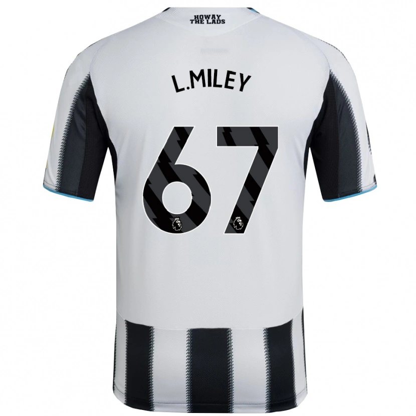 Danxen Dzieci Lewis Miley #67 Czarno-Biały Domowa Koszulka 2025/26 Koszulki Klubowe