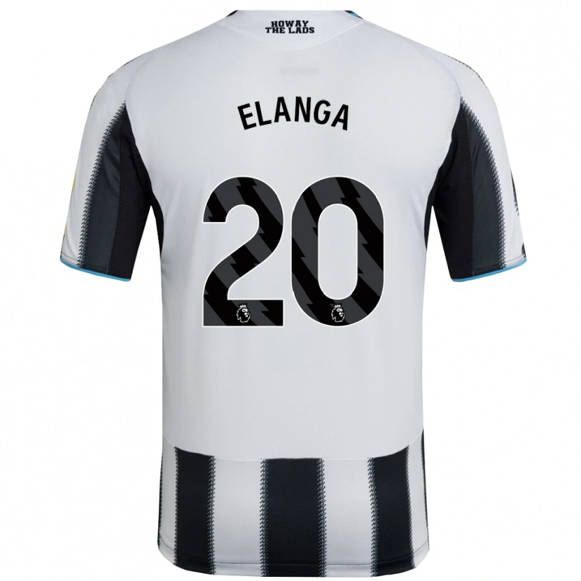 Danxen Dzieci Anthony Elanga #20 Czarno-Biały Domowa Koszulka 2025/26 Koszulki Klubowe