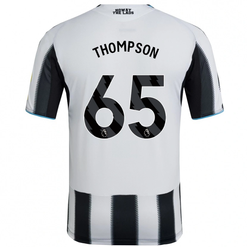 Danxen Dzieci Ciaran Thompson #65 Czarno-Biały Domowa Koszulka 2025/26 Koszulki Klubowe