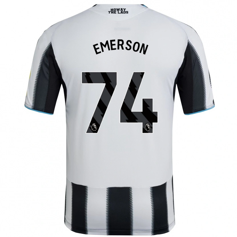 Danxen Dzieci Johnny Emerson #74 Czarno-Biały Domowa Koszulka 2025/26 Koszulki Klubowe