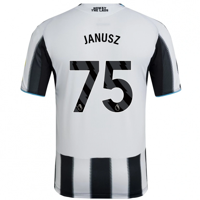 Danxen Dzieci Adrian Janusz #75 Czarno-Biały Domowa Koszulka 2025/26 Koszulki Klubowe