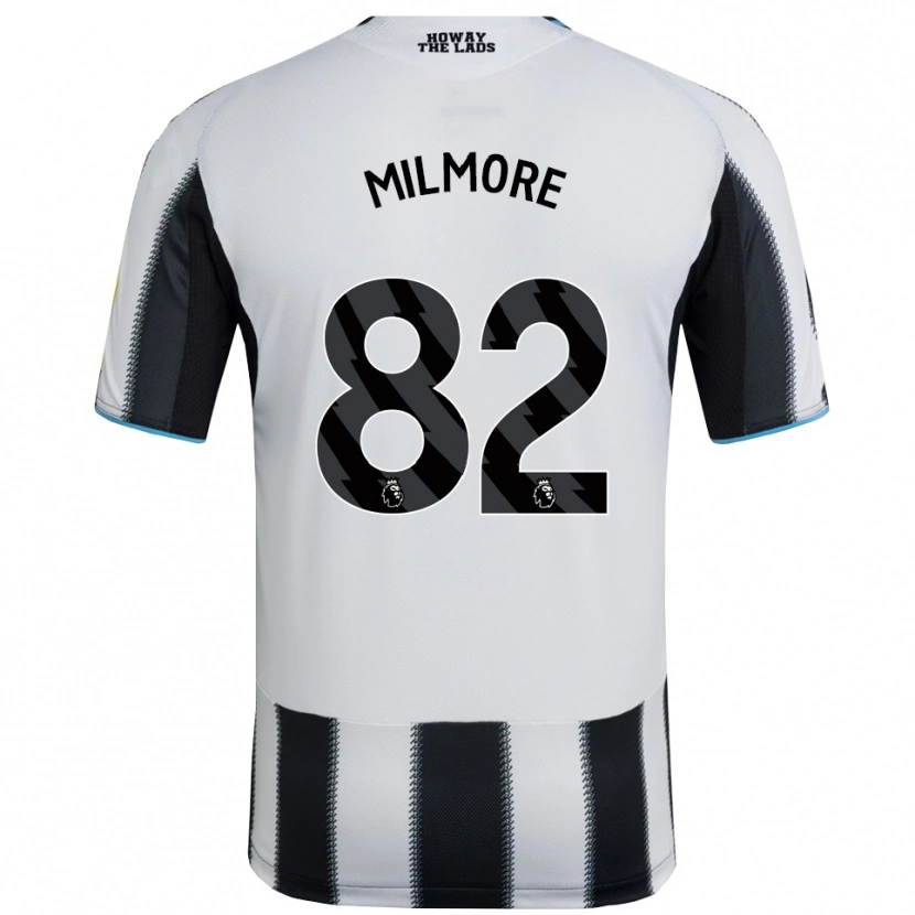 Danxen Dzieci Carter Milmore #82 Czarno-Biały Domowa Koszulka 2025/26 Koszulki Klubowe