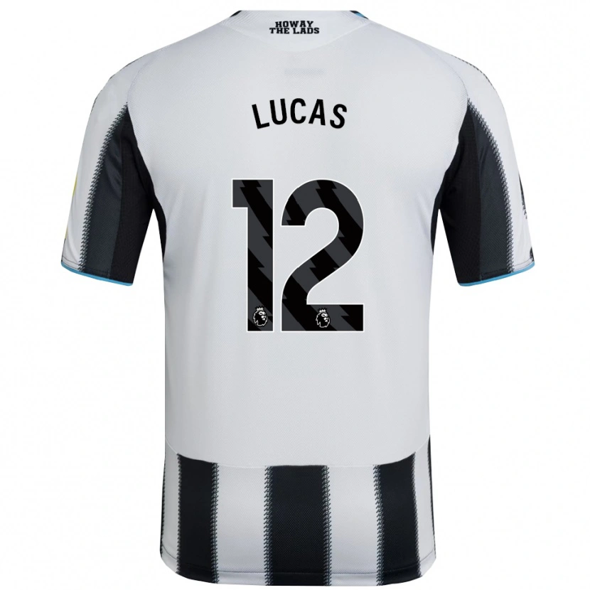 Danxen Dzieci Kayden Lucas #12 Czarno-Biały Domowa Koszulka 2025/26 Koszulki Klubowe