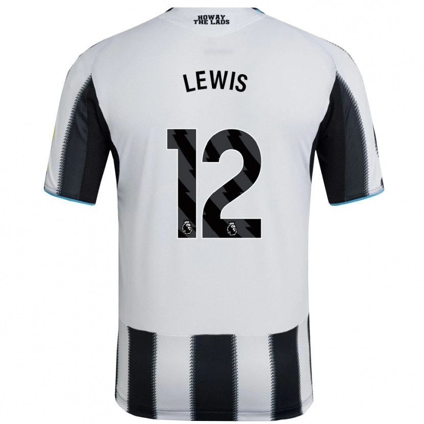 Danxen Dzieci Jamal Lewis #12 Czarno-Biały Domowa Koszulka 2025/26 Koszulki Klubowe