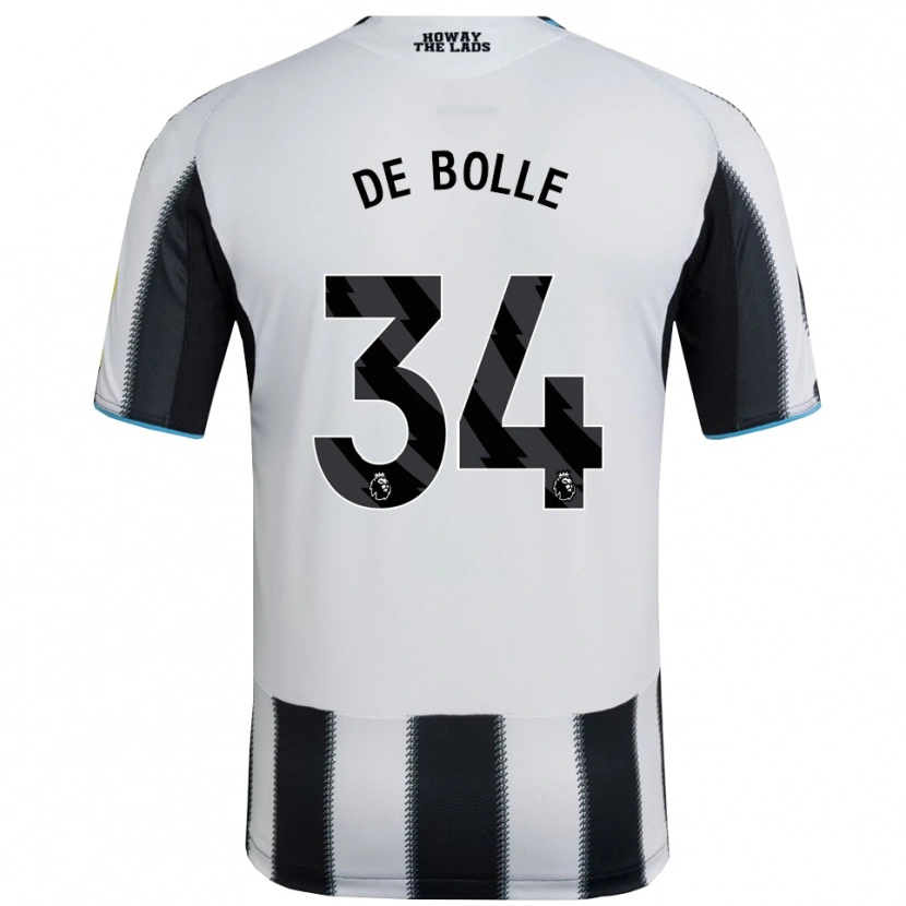 Danxen Dzieci Lucas De Bolle #34 Czarno-Biały Domowa Koszulka 2025/26 Koszulki Klubowe