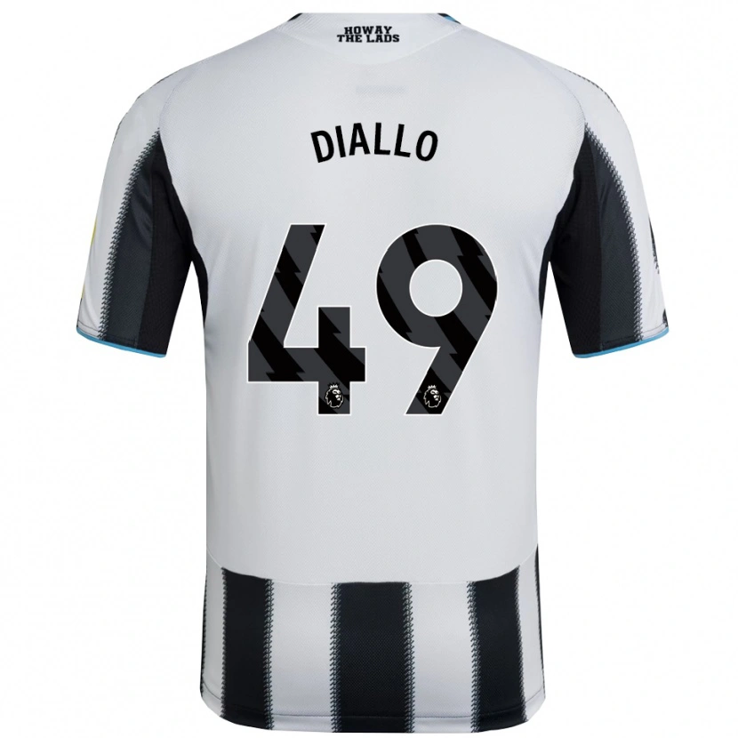 Danxen Dzieci Amadou Diallo #49 Czarno-Biały Domowa Koszulka 2025/26 Koszulki Klubowe