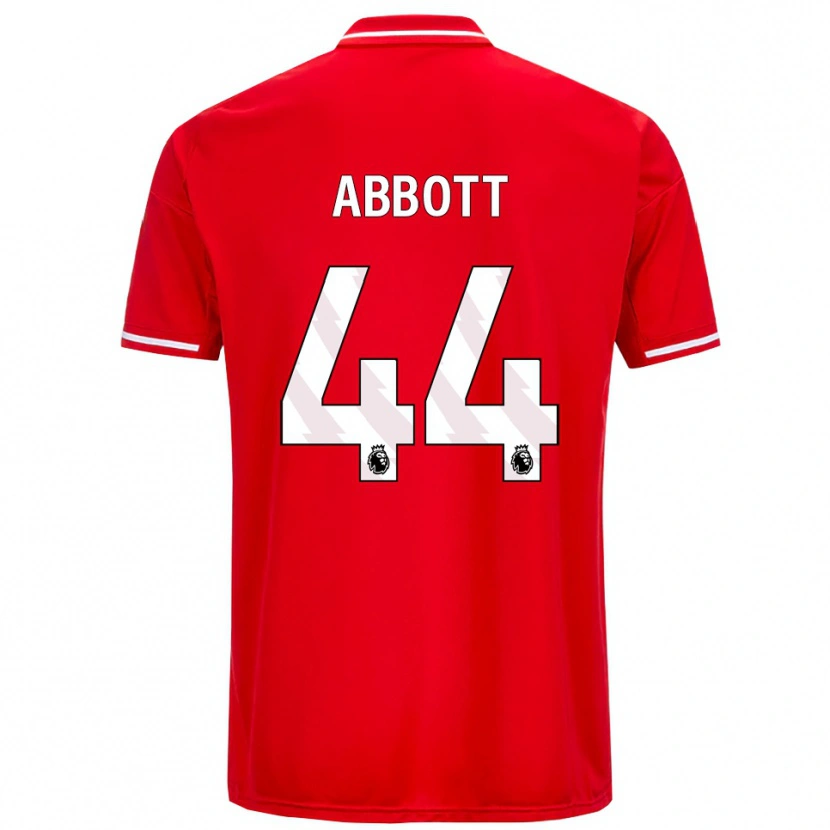 Danxen Dzieci Zach Abbott #44 Czerwono-Biały Domowa Koszulka 2025/26 Koszulki Klubowe