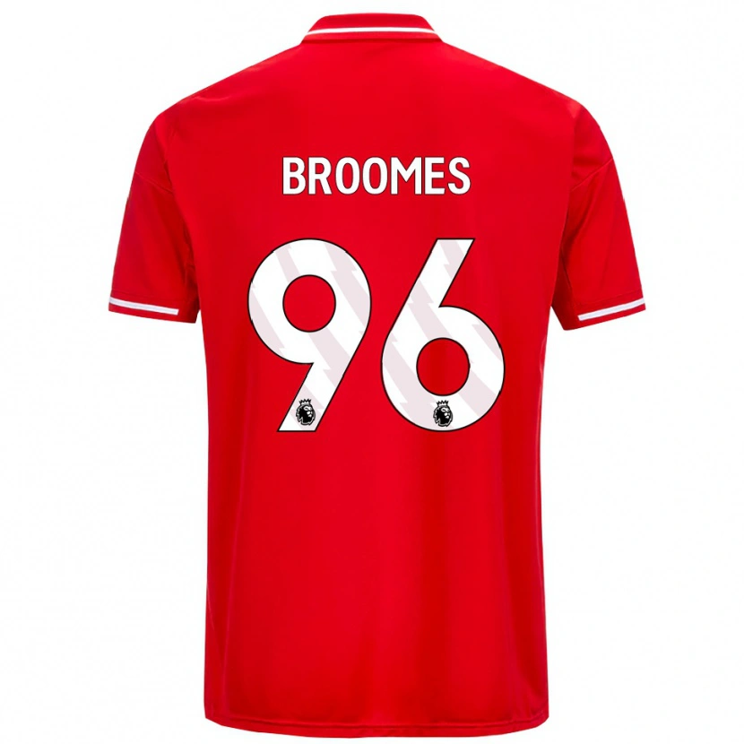 Danxen Dzieci Ethan Broomes #96 Czerwono-Biały Domowa Koszulka 2025/26 Koszulki Klubowe