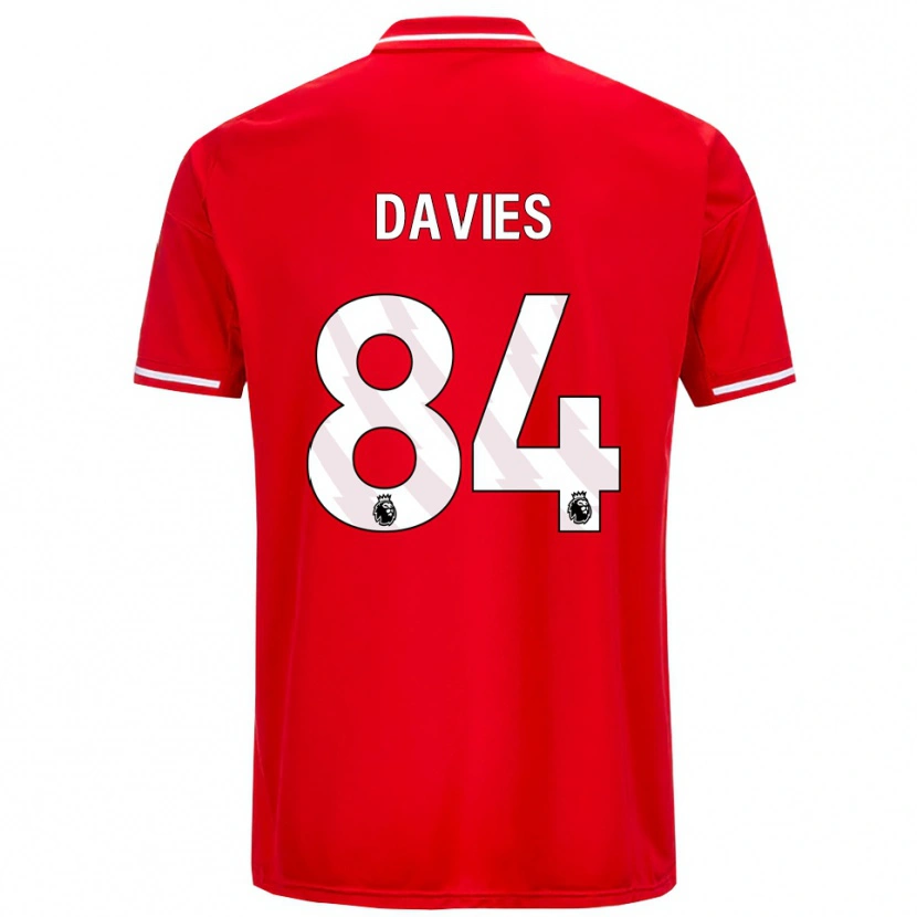 Danxen Dzieci Isaac Davies #84 Czerwono-Biały Domowa Koszulka 2025/26 Koszulki Klubowe