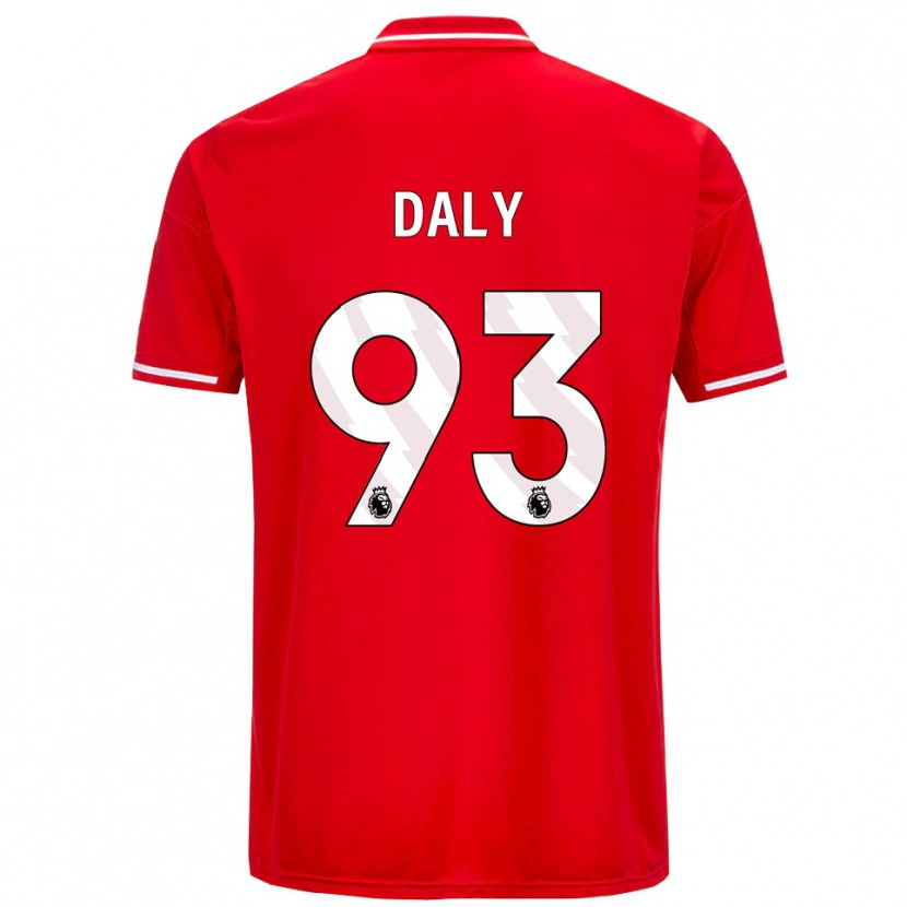 Danxen Dzieci Cormac Daly #93 Czerwono-Biały Domowa Koszulka 2025/26 Koszulki Klubowe