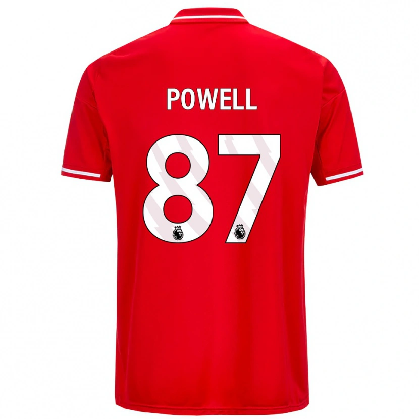 Danxen Dzieci Jayden Powell #87 Czerwono-Biały Domowa Koszulka 2025/26 Koszulki Klubowe