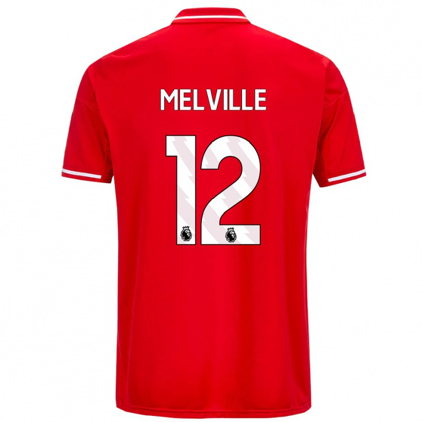 Danxen Dzieci Logan Melville #12 Czerwono-Biały Domowa Koszulka 2025/26 Koszulki Klubowe