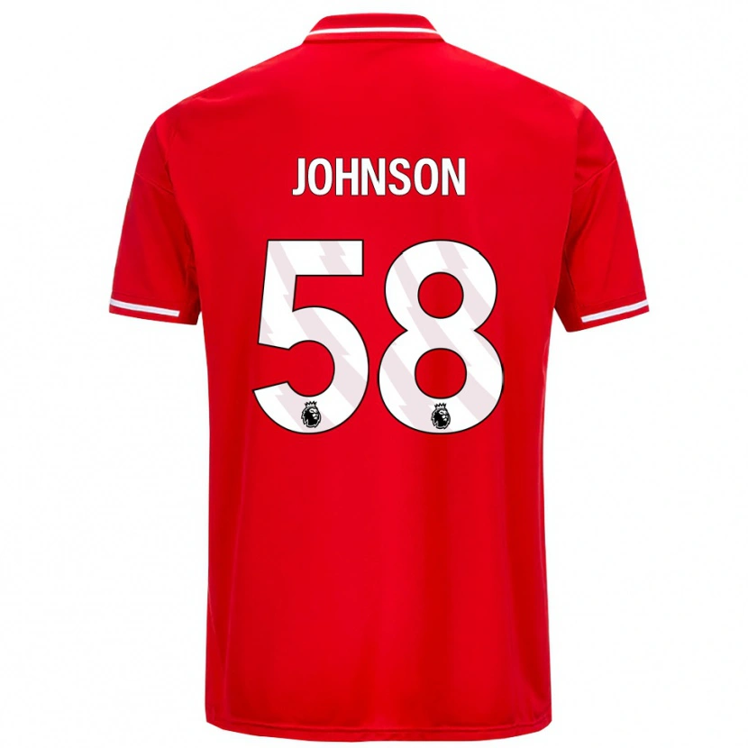 Danxen Dzieci Pharrell Johnson #58 Czerwono-Biały Domowa Koszulka 2025/26 Koszulki Klubowe