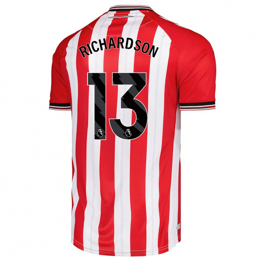 Danxen Dzieci Adam Richardson #13 Czerwono-Biały Domowa Koszulka 2025/26 Koszulki Klubowe