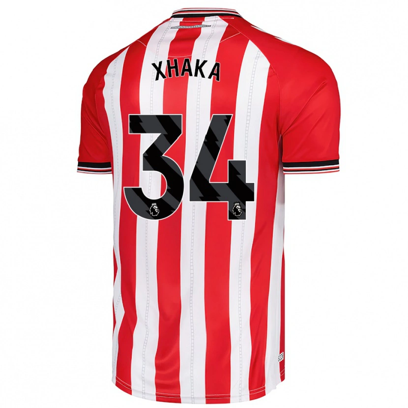 Danxen Dzieci Granit Xhaka #34 Czerwono-Biały Domowa Koszulka 2025/26 Koszulki Klubowe