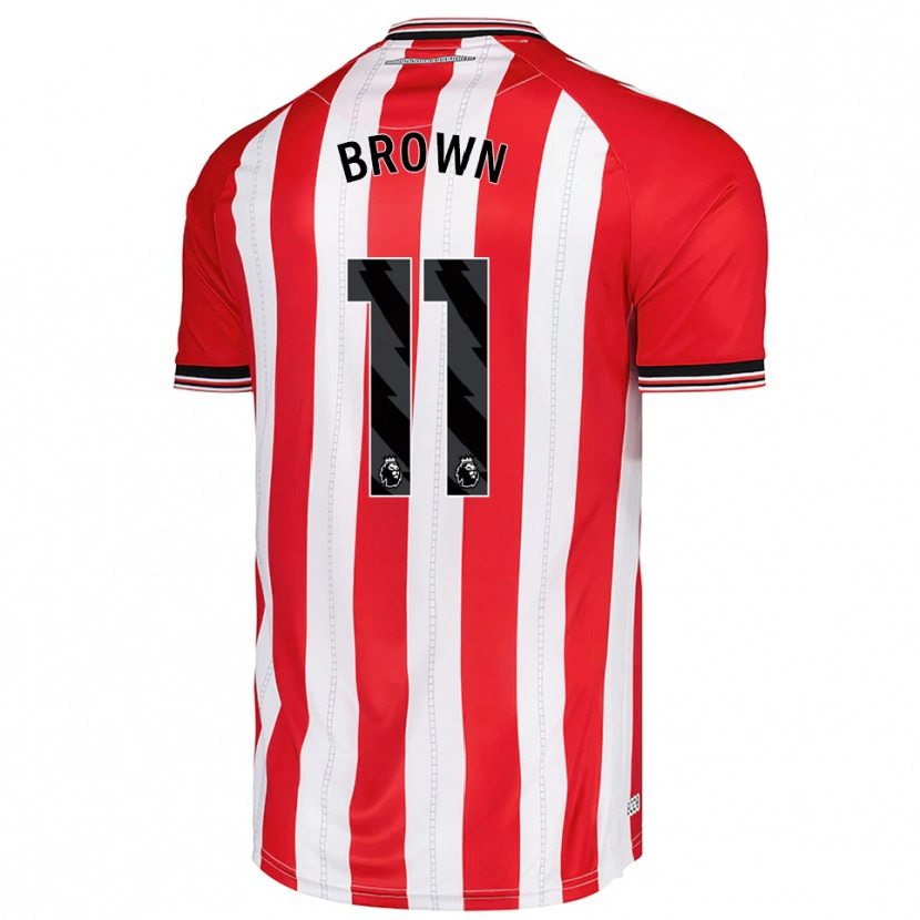 Danxen Dzieci Jessica Brown #11 Czerwono-Biały Domowa Koszulka 2025/26 Koszulki Klubowe