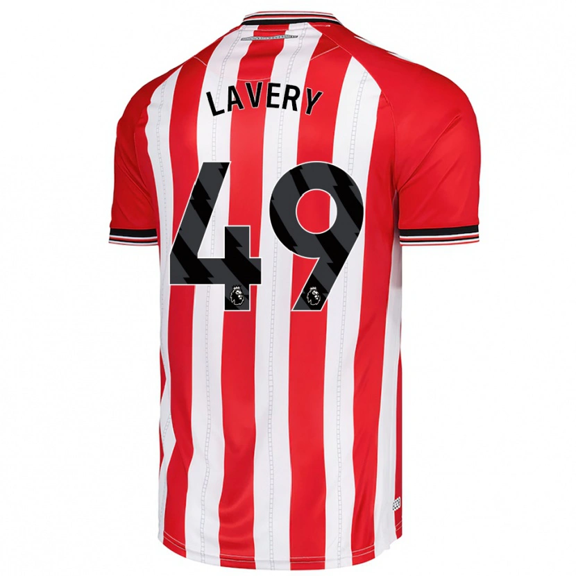 Danxen Dzieci Tom Lavery #49 Czerwono-Biały Domowa Koszulka 2025/26 Koszulki Klubowe