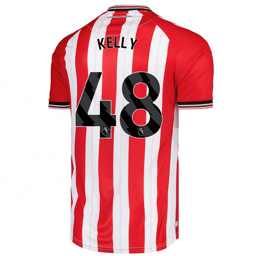 Danxen Dzieci Caden Kelly #48 Czerwono-Biały Domowa Koszulka 2025/26 Koszulki Klubowe