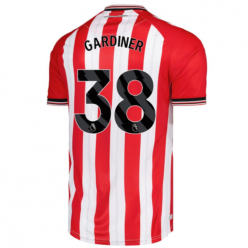 Danxen Dzieci Harry Gardiner #38 Czerwono-Biały Domowa Koszulka 2025/26 Koszulki Klubowe