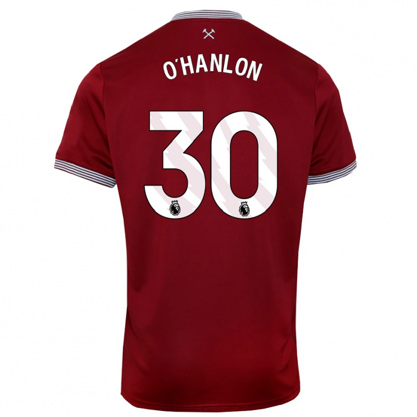Danxen Dzieci Katie O'hanlon #30 Burgundowo-Biały Domowa Koszulka 2025/26 Koszulki Klubowe
