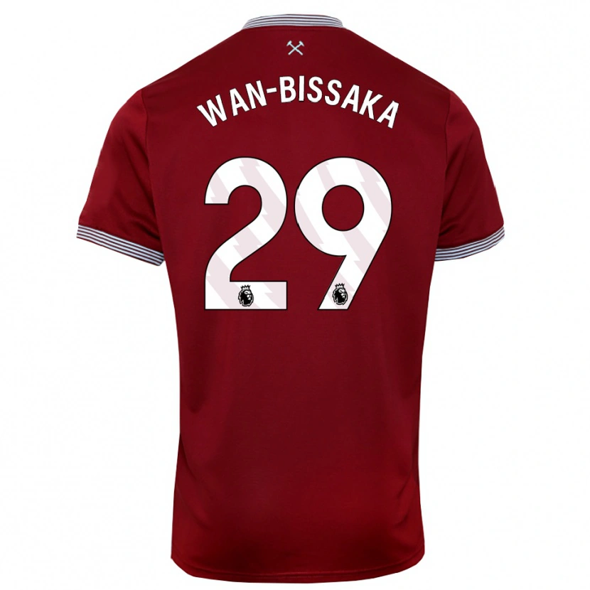 Danxen Dzieci Aaron Wan-Bissaka #29 Burgundowo-Biały Domowa Koszulka 2025/26 Koszulki Klubowe