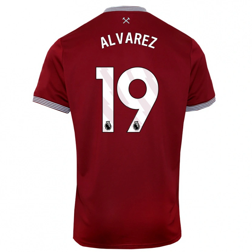 Danxen Dzieci Edson Álvarez #19 Burgundowo-Biały Domowa Koszulka 2025/26 Koszulki Klubowe