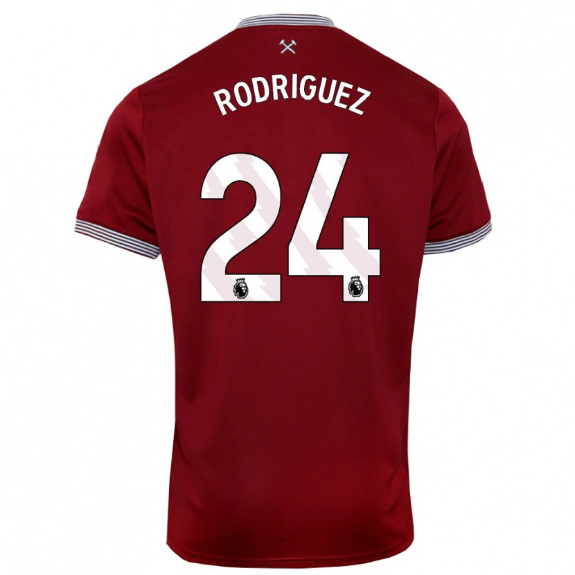 Danxen Dzieci Guido Rodríguez #24 Burgundowo-Biały Domowa Koszulka 2025/26 Koszulki Klubowe