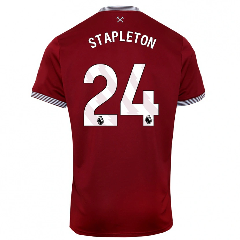 Danxen Dzieci Jessie Stapleton #24 Burgundowo-Biały Domowa Koszulka 2025/26 Koszulki Klubowe