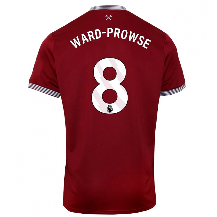 Danxen Dzieci James Ward-Prowse #8 Burgundowo-Biały Domowa Koszulka 2025/26 Koszulki Klubowe
