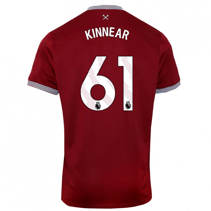 Danxen Dzieci Brian Kinnear #61 Burgundowo-Biały Domowa Koszulka 2025/26 Koszulki Klubowe