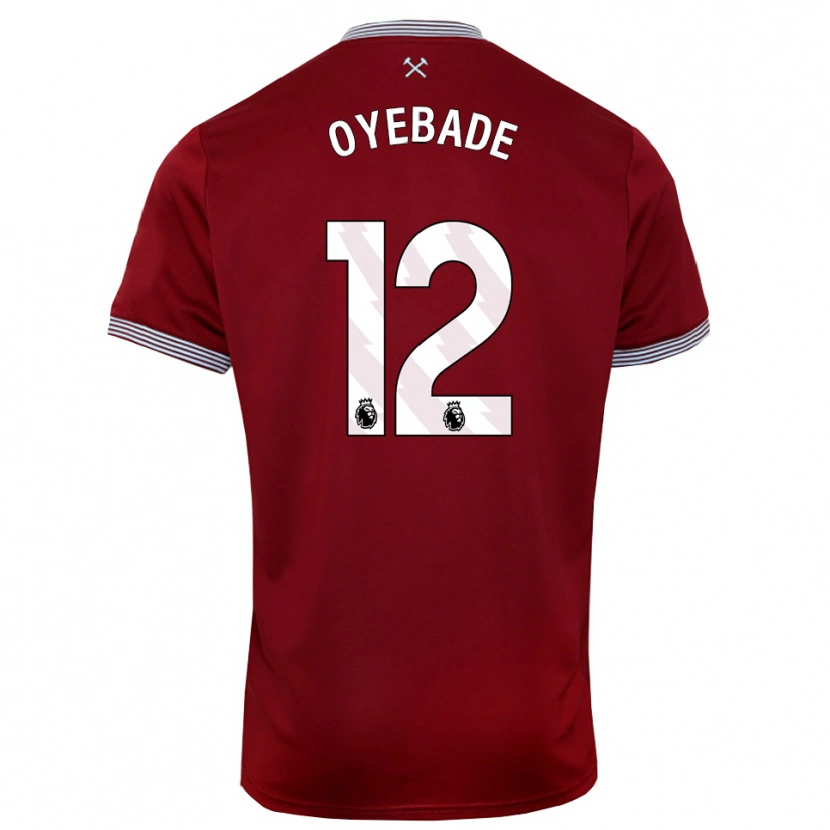 Danxen Dzieci Rayan Oyebade #12 Burgundowo-Biały Domowa Koszulka 2025/26 Koszulki Klubowe