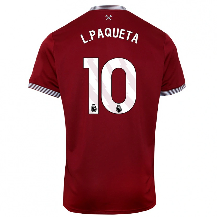Danxen Dzieci Lucas Paquetá #10 Burgundowo-Biały Domowa Koszulka 2025/26 Koszulki Klubowe