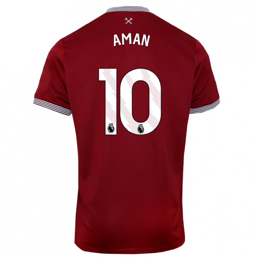 Danxen Dzieci Abdulkareem Aman #10 Burgundowo-Biały Domowa Koszulka 2025/26 Koszulki Klubowe