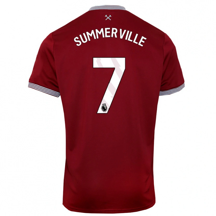 Danxen Dzieci Crysencio Summerville #7 Burgundowo-Biały Domowa Koszulka 2025/26 Koszulki Klubowe