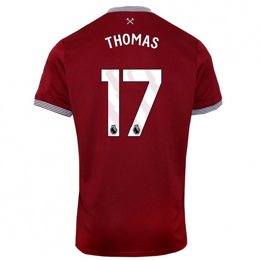 Danxen Dzieci Isaac Thomas #17 Burgundowo-Biały Domowa Koszulka 2025/26 Koszulki Klubowe