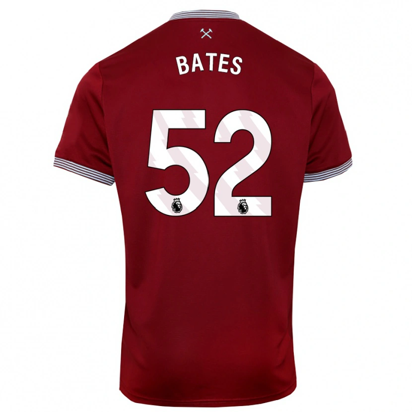 Danxen Dzieci Billy Bates #52 Burgundowo-Biały Domowa Koszulka 2025/26 Koszulki Klubowe