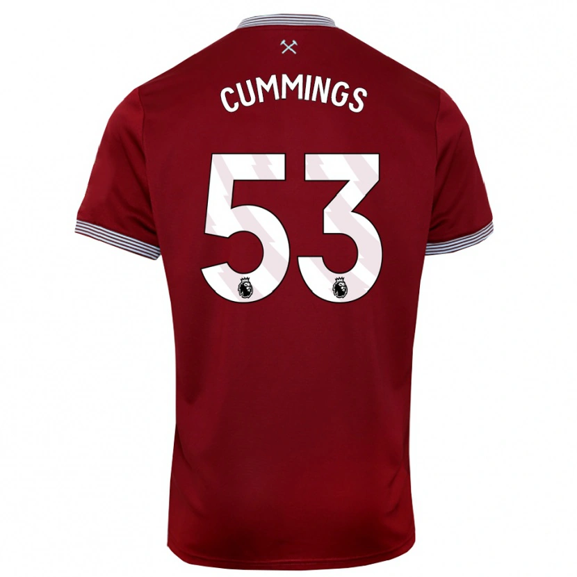 Danxen Dzieci Daniel Cummings #53 Burgundowo-Biały Domowa Koszulka 2025/26 Koszulki Klubowe