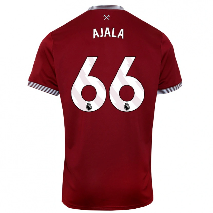Danxen Dzieci Joshua Ajala #66 Burgundowo-Biały Domowa Koszulka 2025/26 Koszulki Klubowe