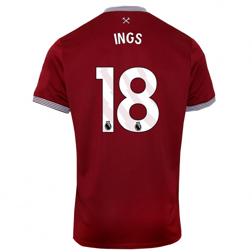 Danxen Dzieci Danny Ings #18 Burgundowo-Biały Domowa Koszulka 2025/26 Koszulki Klubowe