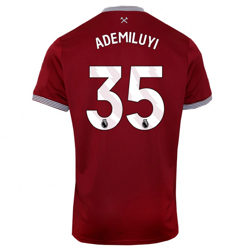 Danxen Dzieci Princess Ademiluyi #35 Burgundowo-Biały Domowa Koszulka 2025/26 Koszulki Klubowe