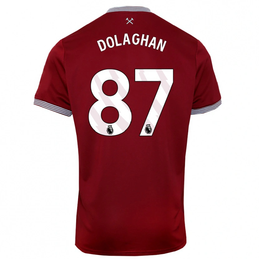 Danxen Dzieci Brad Dolaghan #87 Burgundowo-Biały Domowa Koszulka 2025/26 Koszulki Klubowe